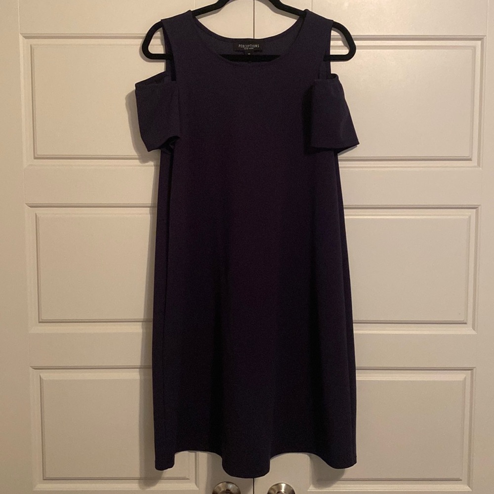 Navy Off-Shoulder Dress
